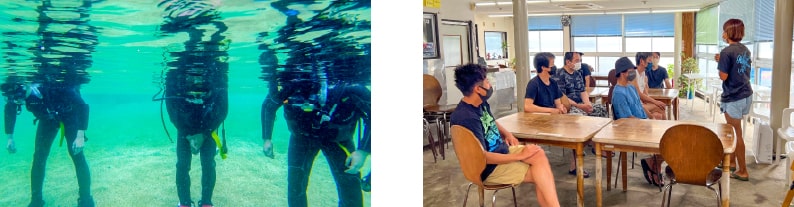 PADIオープンウォーターダイバーコース 限定水域講習＋学科講習の写真